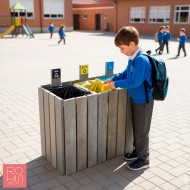 Papereres de reciclatge exterior